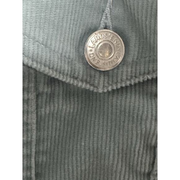 Lands' End Women's Corduroy Green Color Jacket Size 18-20 XL With Chest Pockets - Picture 3 of 10